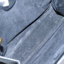 GUCCI Hand Bag Leather Black Gold Auth th5874-10