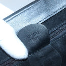 GUCCI Hand Bag Leather Black Gold Auth th5874-12