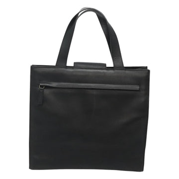 GUCCI Hand Bag Leather Black Gold Auth th5874 - 0