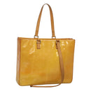 LOUIS VUITTON Monogram Vernis Columbus Tote Bag Lime Yellow M91047 Auth th5893-1