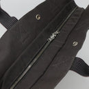 HERMES Her Line MM Hand Bag Canvas Gray Silver Auth th5896-6