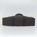 HERMES Her Line MM Hand Bag Canvas Gray Silver Auth th5896-5