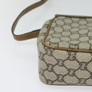 GUCCI GG Plus Supreme Shoulder Bag PVC Leather Beige Gold Auth th5900-9