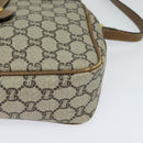 GUCCI GG Plus Supreme Shoulder Bag PVC Leather Beige Gold Auth th5900-14