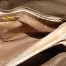 GUCCI GG Plus Supreme Shoulder Bag PVC Leather Beige Gold Auth th5900-18