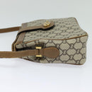 GUCCI GG Plus Supreme Shoulder Bag PVC Leather Beige Gold Auth th5900-3