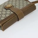 GUCCI GG Plus Supreme Shoulder Bag PVC Leather Beige Gold Auth th5900-6