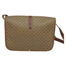 GUCCI Micro GG Supreme Web Sherry Line Bag PVC Beige Gold Auth th5905-2