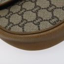 GUCCI GG Plus Supreme Shoulder Bag PVC Leather Beige Gold Auth th5906-14