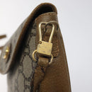GUCCI GG Plus Supreme Shoulder Bag PVC Leather Beige Gold Auth th5906-10