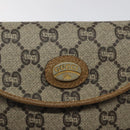 GUCCI GG Plus Supreme Shoulder Bag PVC Leather Beige Gold Auth th5906-17