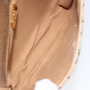 GUCCI GG Plus Supreme Shoulder Bag PVC Leather Beige Gold Auth th5906-12