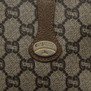 GUCCI GG Plus Supreme Shoulder Bag PVC Leather Beige Gold Auth th5907-17
