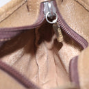 GUCCI GG Plus Supreme Shoulder Bag PVC Leather Beige Gold Auth th5907-18