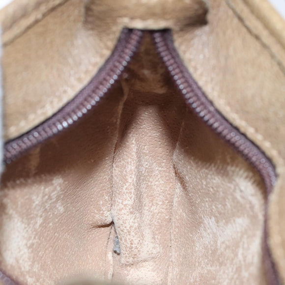 GUCCI GG Plus Supreme Shoulder Bag PVC Leather Beige Gold Auth th5907