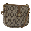 GUCCI GG Plus Supreme Shoulder Bag PVC Leather Beige Gold Auth th5907-1