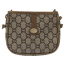 GUCCI GG Plus Supreme Shoulder Bag PVC Leather Beige Gold Auth th5907-13