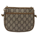 GUCCI GG Plus Supreme Shoulder Bag PVC Leather Beige Gold Auth th5907-2