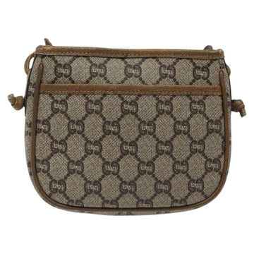 GUCCI GG Plus Supreme Shoulder Bag PVC Leather Beige Gold Auth th5907 - 0