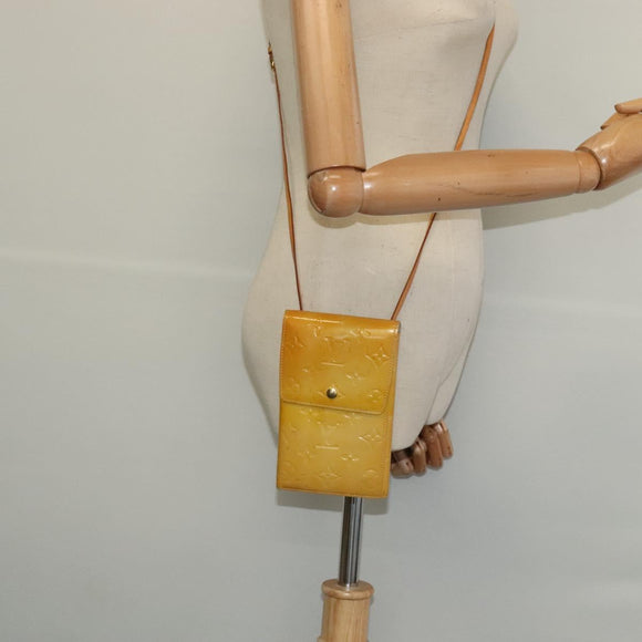 LOUIS VUITTON Monogram Vernis Walker Wallet Beige M91074 LV Auth th5910