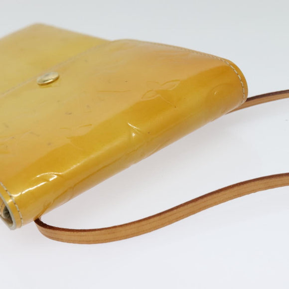 LOUIS VUITTON Monogram Vernis Walker Wallet Beige M91074 LV Auth th5910