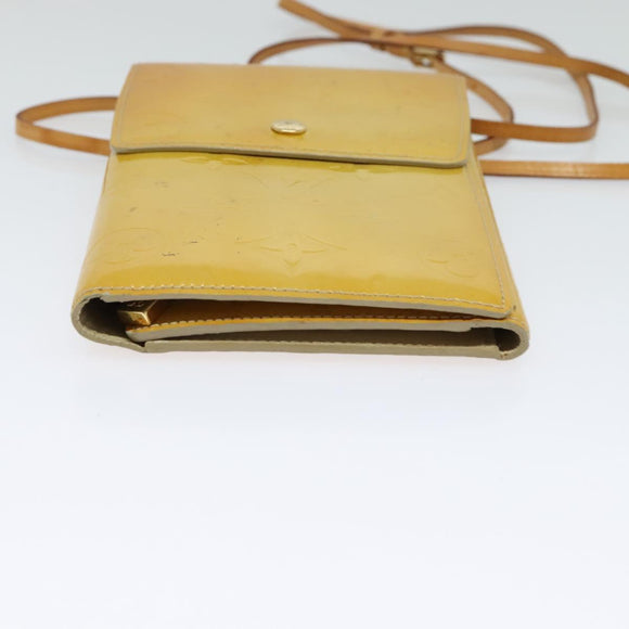 LOUIS VUITTON Monogram Vernis Walker Wallet Beige M91074 LV Auth th5910