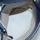 BURBERRY Hand Bag Canvas Beige Silver Auth th5915-11