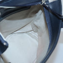 BURBERRY Hand Bag Canvas Beige Silver Auth th5915-18