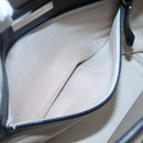 BURBERRY Hand Bag Canvas Beige Silver Auth th5915-12