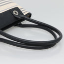 BURBERRY Hand Bag Canvas Beige Silver Auth th5915-7