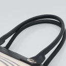 BURBERRY Hand Bag Canvas Beige Silver Auth th5915-8