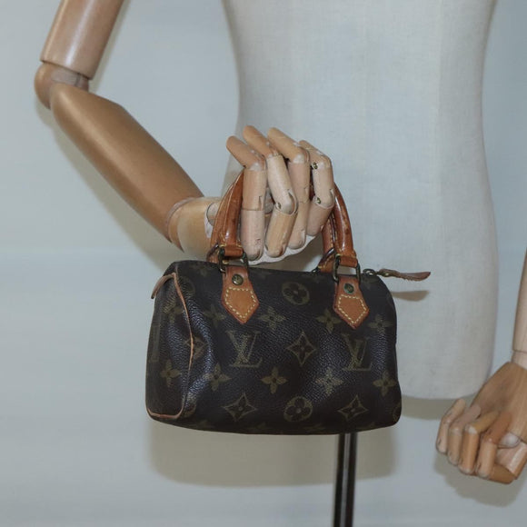 LOUIS VUITTON Monogram Mini Speedy Hand Bag M41534 LV Auth th5917