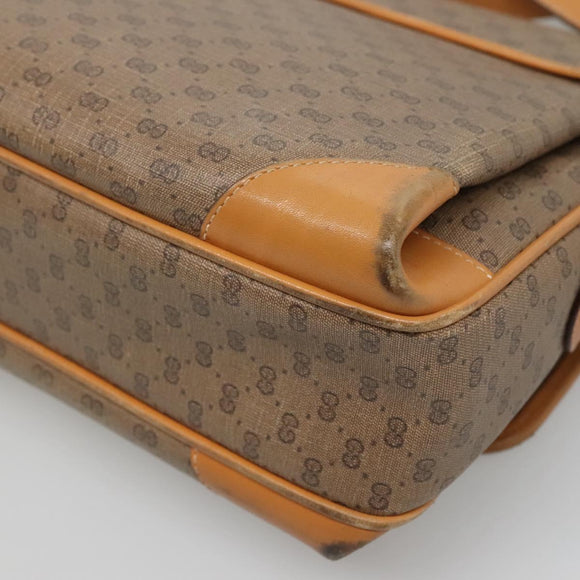 GUCCI Micro GG Supreme Shoulder Bag PVC Beige Gold 001 116 0924 Auth th5924