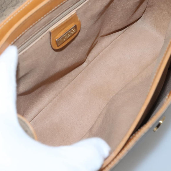 GUCCI Micro GG Supreme Shoulder Bag PVC Beige Gold 001 116 0924 Auth th5924