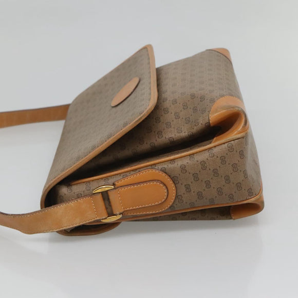 GUCCI Micro GG Supreme Shoulder Bag PVC Beige Gold 001 116 0924 Auth th5924