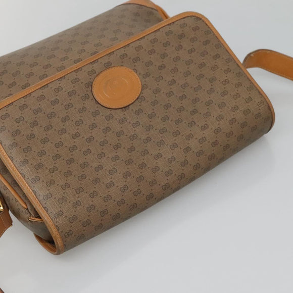 GUCCI Micro GG Supreme Shoulder Bag PVC Beige Gold 001 116 0924 Auth th5924