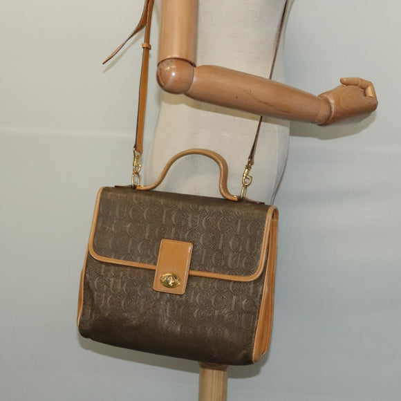 GUCCI Hand Bag Canvas 2way Beige Gold 000 46 0274 Auth th5937