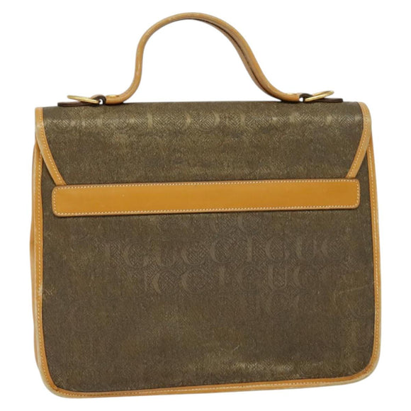 GUCCI Hand Bag Canvas 2way Beige Gold 000 46 0274 Auth th5937
