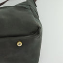 LOEWE Shoulder Bag Canvas Gray Gold Auth th5947-14