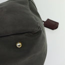 LOEWE Shoulder Bag Canvas Gray Gold Auth th5947-16