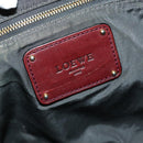 LOEWE Shoulder Bag Canvas Gray Gold Auth th5947-18