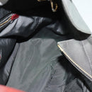 LOEWE Shoulder Bag Canvas Gray Gold Auth th5947-19