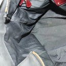 LOEWE Shoulder Bag Canvas Gray Gold Auth th5947-20