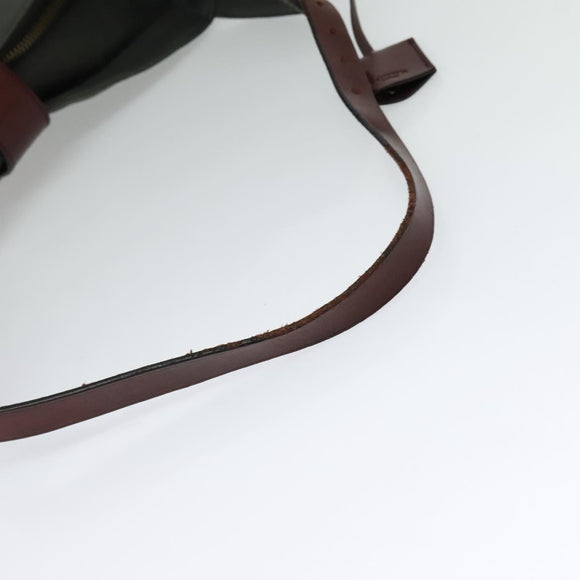 LOEWE Shoulder Bag Canvas Gray Gold Auth th5947