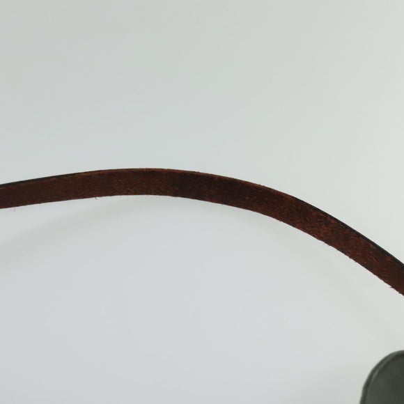 LOEWE Shoulder Bag Canvas Gray Gold Auth th5947