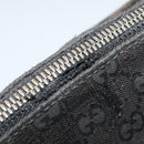 GUCCI GG Canvas Shoulder Bag Black Silver 114273 Auth th5949-10