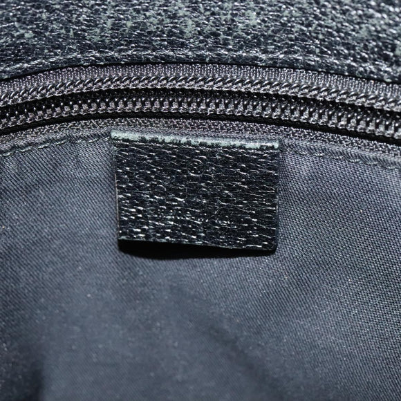 GUCCI GG Canvas Shoulder Bag Black Silver 114273 Auth th5949