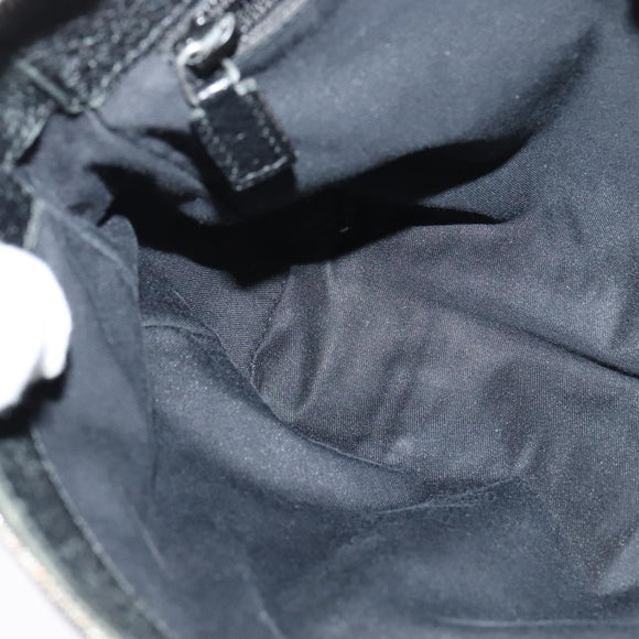 GUCCI GG Canvas Shoulder Bag Black Silver 114273 Auth th5949