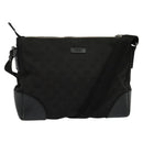 GUCCI GG Canvas Shoulder Bag Black Silver 114273 Auth th5949-1