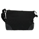 GUCCI GG Canvas Shoulder Bag Black Silver 114273 Auth th5949-2